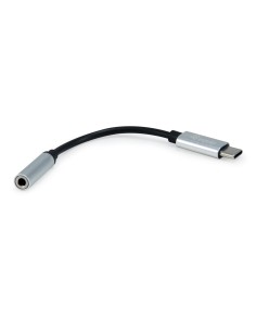 133474 cable de teléfono móvil Negro, Plata 0,15 m USB-C 3,5 mm