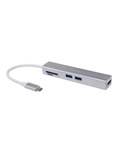 133480 base para portátil y replicador de puertos USB 3.2 Gen 1 (3.1 Gen 1) Type-C Plata