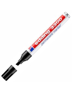 Marcador Permanente  Edding 3300 Biselado Negro 10 pieza(s) 3300-01
