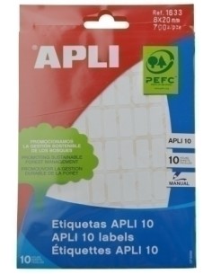 ETIQ.MAN.BOLSA APLI 01633 10h 8x20 01633 Pack 10