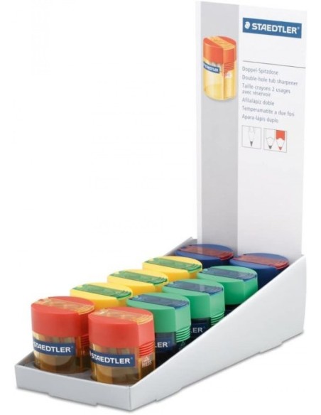 C 10 AFILALAPICES DOBLE PLASTICO CON DEPOSITO COLORES