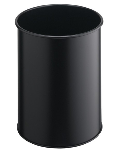 330101 cubo de basura Alrededor Poliéster, Acero Negro