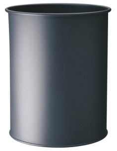 Waste basket metal round 15 Plata