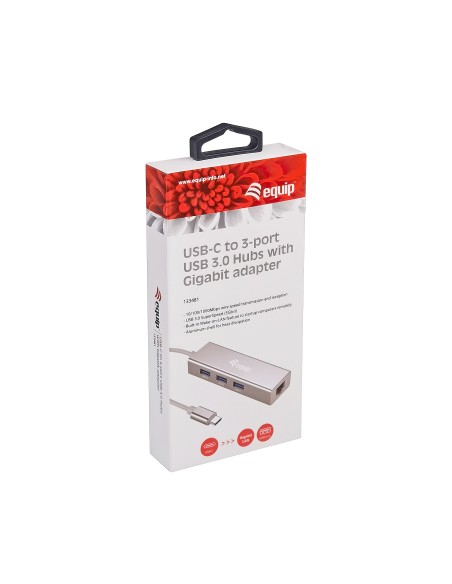 133481 base para portátil y replicador de puertos USB 3.2 Gen 1 (3.1 Gen 1) Type-C Plata
