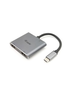 133484 base para portátil y replicador de puertos USB 3.2 Gen 1 (3.1 Gen 1) Type-C Plata
