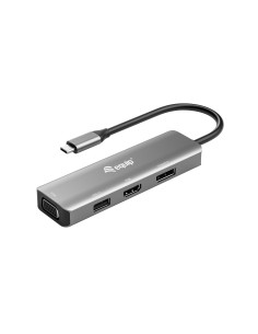 133485 Adaptador gráfico USB 3840 x 2160 Pixeles Negro, Plata