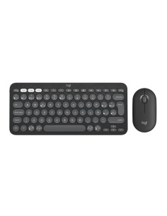 Pebble 2 Combo teclado Ratón incluido RF Wireless + Bluetooth QWERTY Español Grafito
