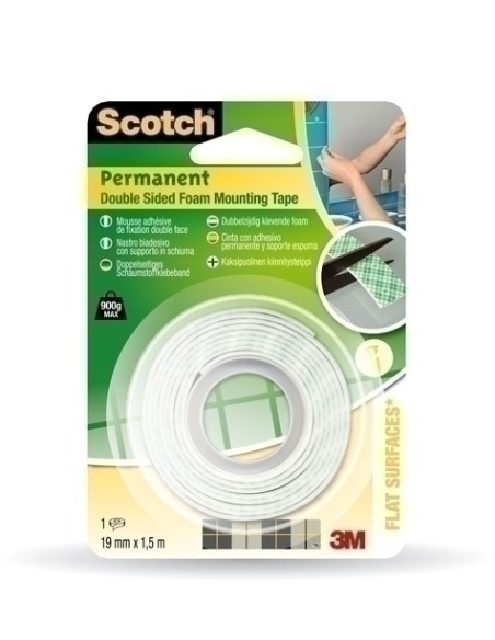 CINTA DOBLE CARA SCOTCH SOPORTE 1,5x19