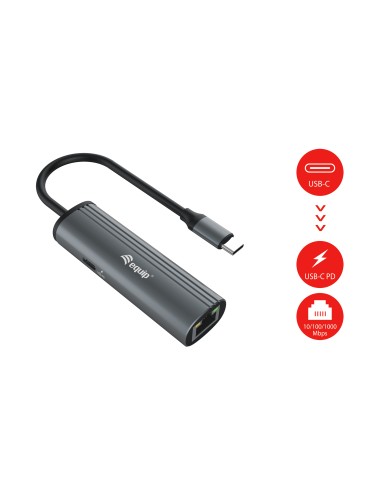 133486 base para portátil y replicador de puertos USB Tipo C Negro, Gris