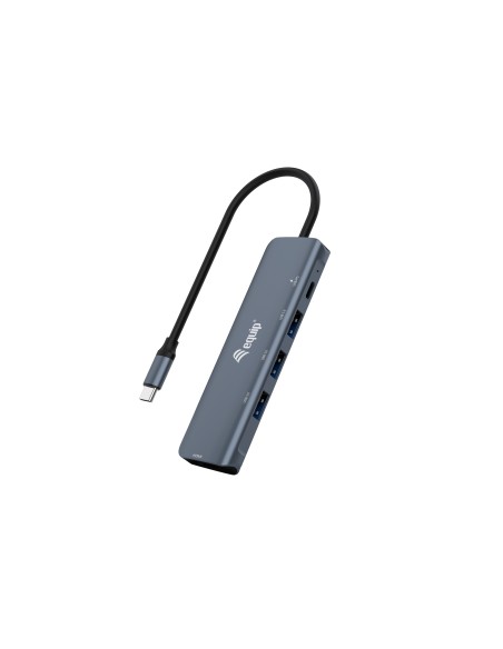 133487 hub de interfaz USB 3.2 Gen 1 (3.1 Gen 1) Type-C 5000 Mbit/s Negro, Gris