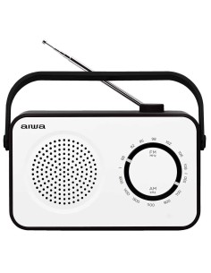 R-190BW radio Portátil Analógica Negro, Blanco