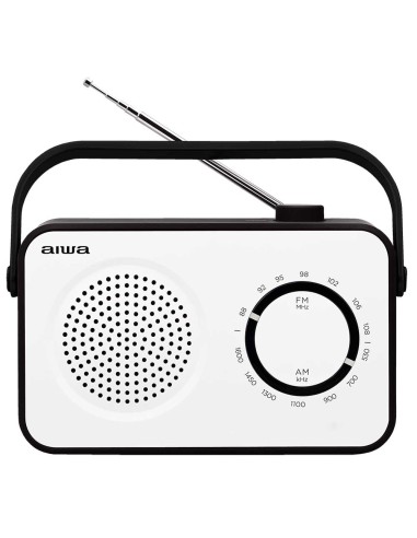 R-190BW radio Portátil Analógica Negro, Blanco