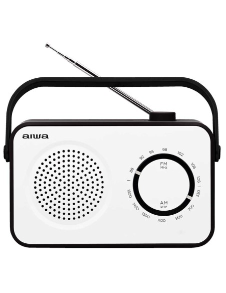 R-190BW radio Portátil Analógica Negro, Blanco