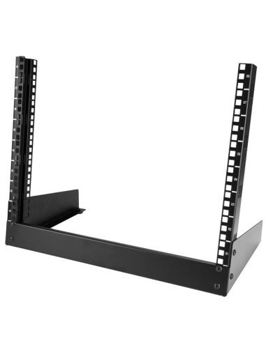 Rack de Sobremesa de 8U de 2 Columnas - Armario Rack de Servidores con Marco Abierto