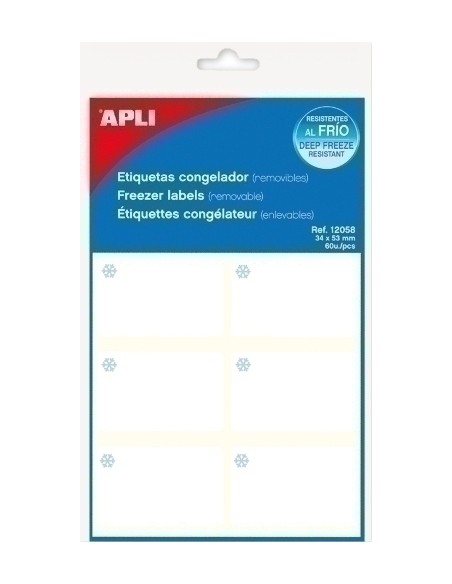 ETIQ.MAN.BOLSA APLI 12058 CONGELAD.34x53 12058 Pack 10 Unid