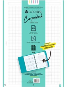 RECAMBIO A4 100H 90G CON BONUS CARPEBLOCKS