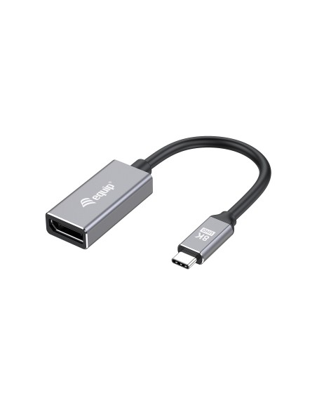 133493 adaptador de cable de vídeo 0,15 m USB Tipo C DisplayPort Negro, Gris