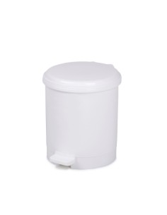 PAPELERA PL. CEP BLANCA C/TAPA PEDAL 6