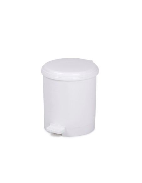 PAPELERA PL. CEP BLANCA C/TAPA PEDAL 6