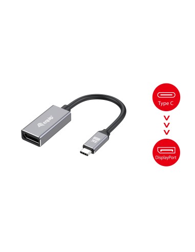 133493 adaptador de cable de vídeo 0,15 m USB Tipo C DisplayPort Negro, Gris