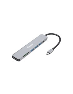133494 base para portátil y replicador de puertos Alámbrico USB 3.2 Gen 1 (3.1 Gen 1) Type-C Plata