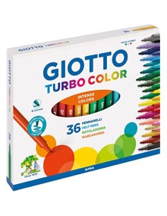 ESTUCHE 36 ROTULADORES GIOTTO TURBOCOLOR