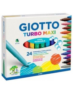 ESTUCHE 24 ROTULADORES GIOTTO TURBO MAXI SUPERLAVABLES