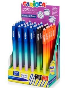 Exp 30 boligrafo borrable carioca oops 07mm colores surtidos