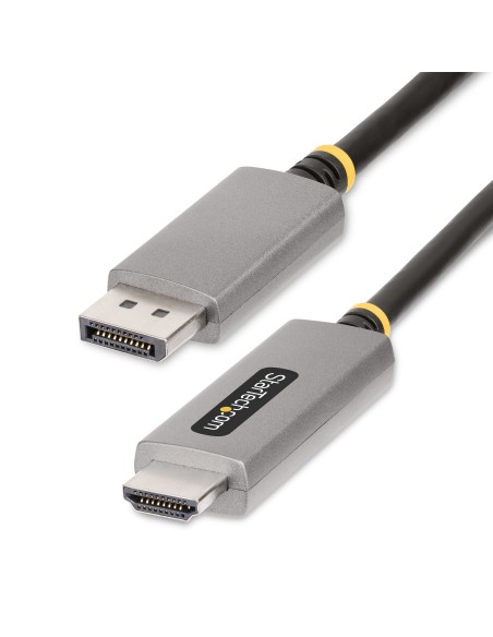 Cable Adaptador de 2m DisplayPort a HDMI - 8K 60Hz - 4K 144Hz - HDR10 - Conversor de Vídeo Activo DP 1.4 a HDMI 2.1 - Convertid