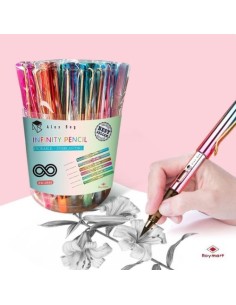 Bote 30 lapices infinitos colores tornasol surtidos