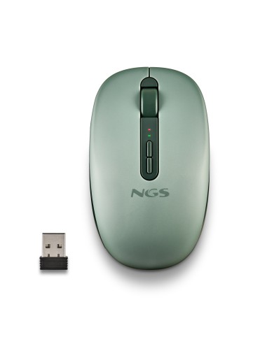 FOG DUAL GREEN ratón Universal Ambidextro RF Wireless + Bluetooth 1600 DPI