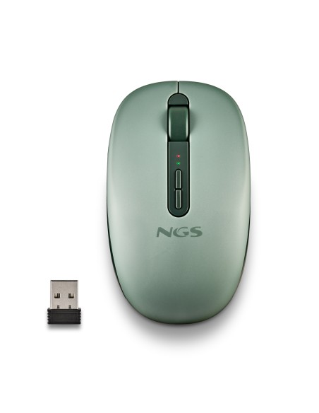 FOG DUAL GREEN ratón Universal Ambidextro RF Wireless + Bluetooth 1600 DPI