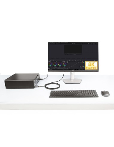 Cable Adaptador de 2m DisplayPort a HDMI - 8K 60Hz - 4K 144Hz - HDR10 - Conversor de Vídeo Activo DP 1.4 a HDMI 2.1 - Convertid