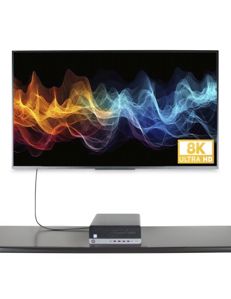 Cable Adaptador de 2m DisplayPort a HDMI - 8K 60Hz - 4K 144Hz - HDR10 - Conversor de Vídeo Activo DP 1.4 a HDMI 2.1 - Convertid