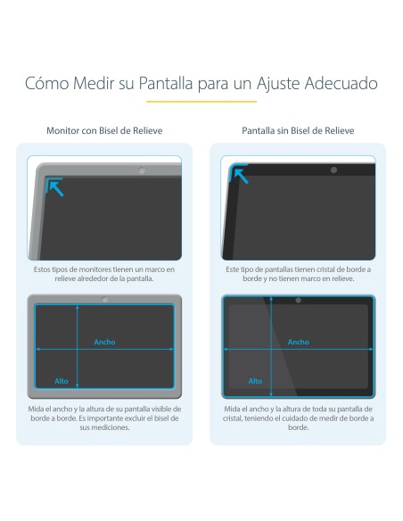 Filtro de Privacidad para Portátil de 13,3in - Filtro para Monitor para Pantalla Ancha 16:9 - Protector de Pantalla - Reducción