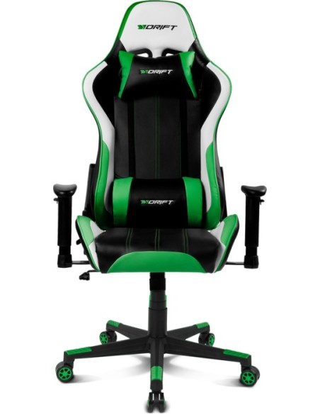 DR175 Silla para videojuegos universal Asiento acolchado Negro, Verde, Blanco DR175 Silla para videojuegos universal Asiento acolchado Negro, Verde, Blanco