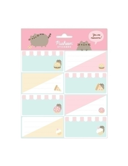 ETIQUETA ESCOLAR ERIK 15,8x20 PUSHEEN FO - Pack de 10 unidades
