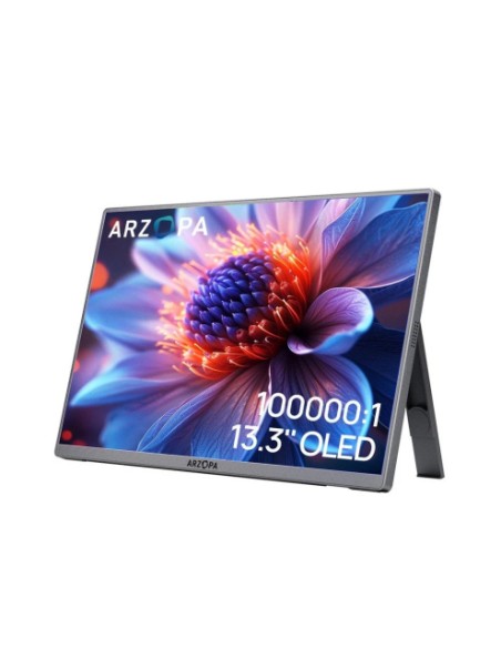 A3C Monitor portátil Gris 33,8 cm (13.3") OLED 1920 x 1080 Pixeles