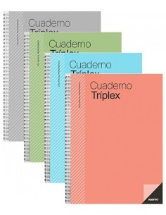 CUADERNO TRIPLEX A4 COLORES SURTIDOS