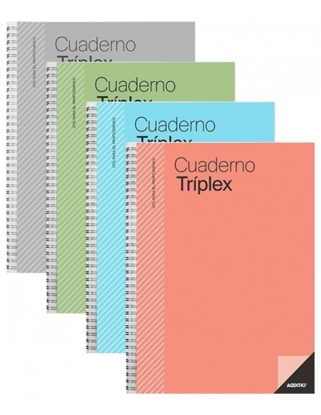 CUADERNO TRIPLEX A4 COLORES SURTIDOS CUADERNO TRIPLEX A4 COLORES SURTIDOS