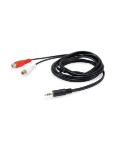 147093 cable de audio 250 m 2 x RCA 3,5mm Negro