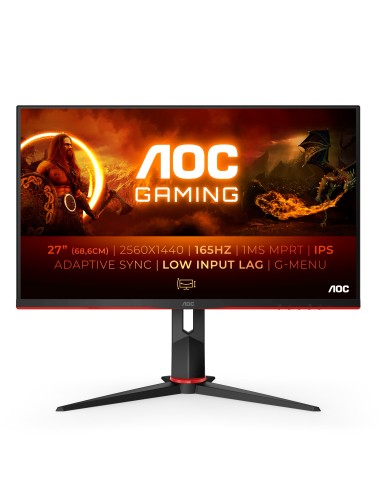 Q27G2S/EU pantalla para PC 68,6 cm (27") 2560 x 1440 Pixeles Quad HD LED Negro, Rojo