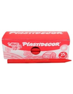 C 25 CERAS PLASTIDECOR UNICOLOR ROJO