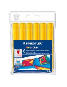 B. 6 ROTULAD. STAEDTLER NORIS JUMBO 340 AMAR