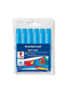 B. 6 ROTULAD. STAEDTLER NORIS JUMBO 340 AZUL CL