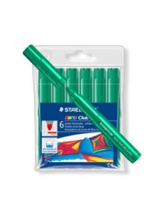 B. 6 ROTULAD. STAEDTLER NORIS JUMBO 340 VERDE