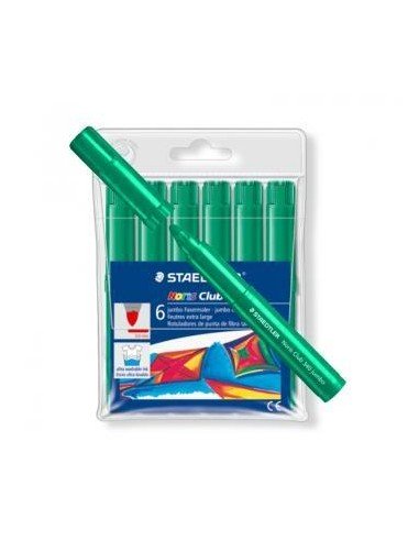 B. 6 ROTULAD. STAEDTLER NORIS JUMBO 340 VERDE