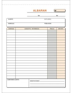 PAQ 10 TALONARIOS DE ALBARANES 1 4 NATURAL DUPLAUT