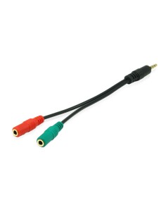 147943 cable de audio 1,5 m 2 x 3.5mm 3,5mm Negro