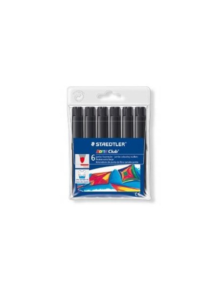 B. 6 ROTULAD. STAEDTLER NORIS JUMBO 340 NEGRO